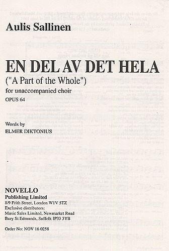 En Del Av Det Hela (A Part Of The Whole) Op.64